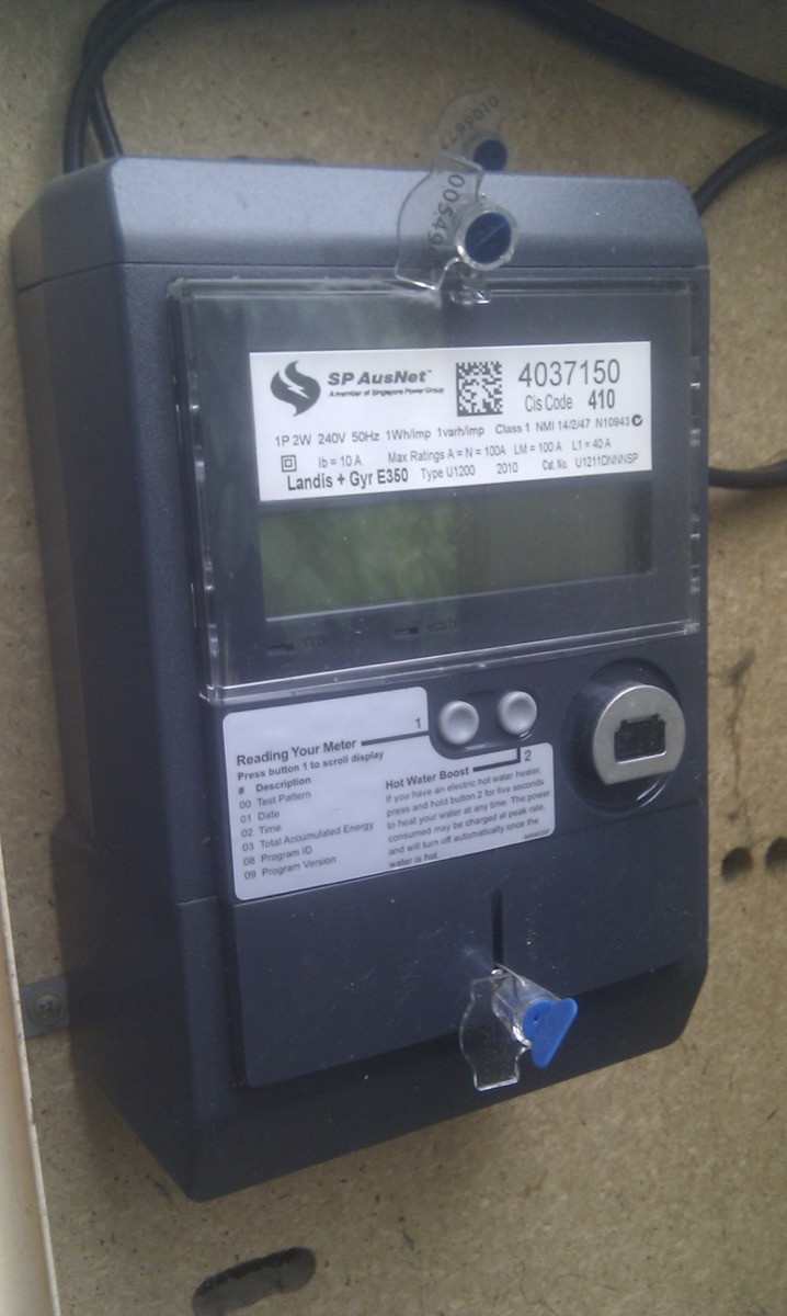 A smart electricity meter installed in a Victorian home.